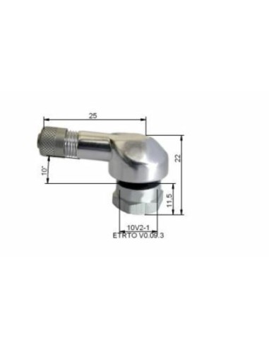 BIHR Ø11,5mm Aluminium Tire Valve - x10