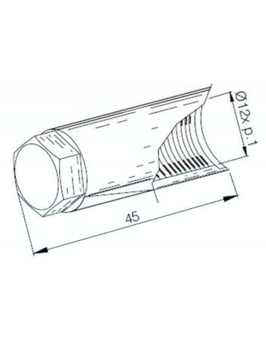 BUZZETTI Push Rod for Fly-Wheel Puller M12x1,00/L45mm