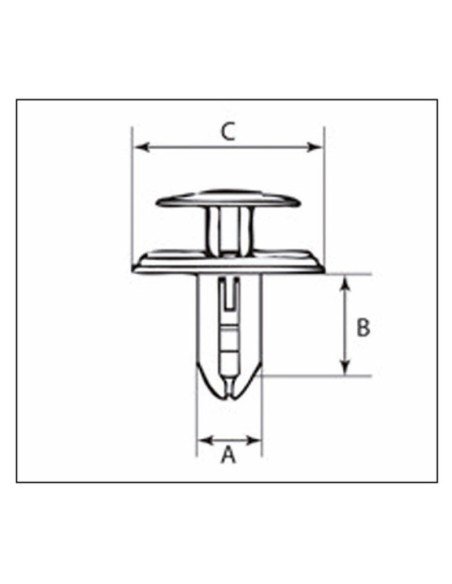 BOLT M7 Nylon Rivet 10 pieces