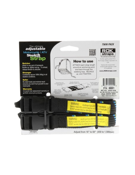 Curea ajustabilă ROK Stretch Negru/Albastru/Verde Negru & Albastru și Verde