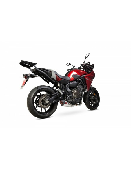 SCORPION Serket Taper Linie completă de evacuare din oțel inoxidabil/Top de eșapament inoxidabil/Capac de capăt negru Yamaha