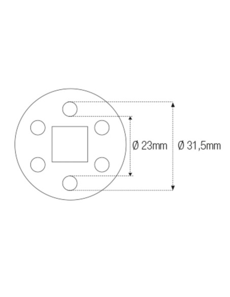 Mufa piuliță cheie JMP pentru tijă de direcție ID23mm/OD31.5mm 6 pini MV Agusta
