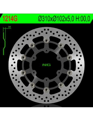 NG BRAKES Round Floating Brake Disc (Aluminium Center)