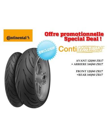Pachet de anvelope CONTINENTAL 2 Sport-Touring ContiMotion (120/60 ZR 17 + 160/60 ZR 17)