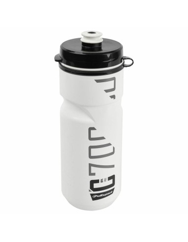 POLISPORT Water Bottle C700 White/Black Clip On Cap 700ml