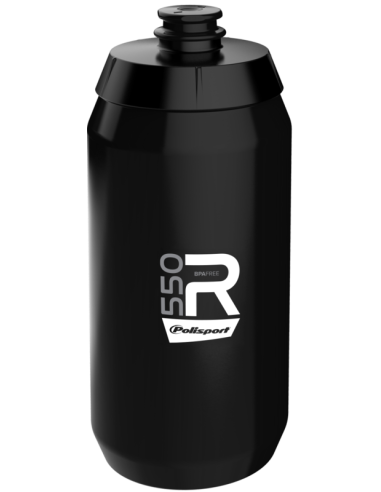 POLISPORT Water Bottle R550 Black Screw-On Cap 550ml