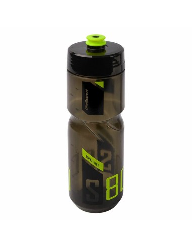 POLISPORT Water Bottle S800 Clear Black/Lime Green Screw-On Cap 700ml