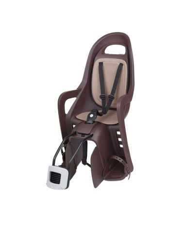 POLISPORT Groovy Maxi FF Rear Child Bike Seat Frame Mounting - Dark Brown/Brown