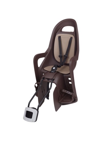 POLISPORT Groovy Maxi FF 29" Rear Child Bike Seat Frame Mounting - Dark Brown/Brown