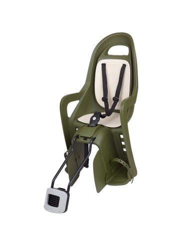 POLISPORT Groovy Maxi FF 29" Rear Child Bike Seat Frame Mounting - Dark Green/Cream