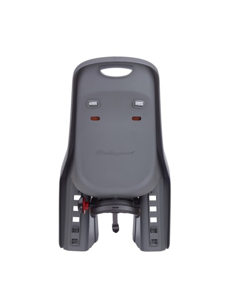 POLISPORT Bubbly Maxi Plus CFS Rear Child Bike Seat Carrier Mounting - Charcoal Grey/Brown