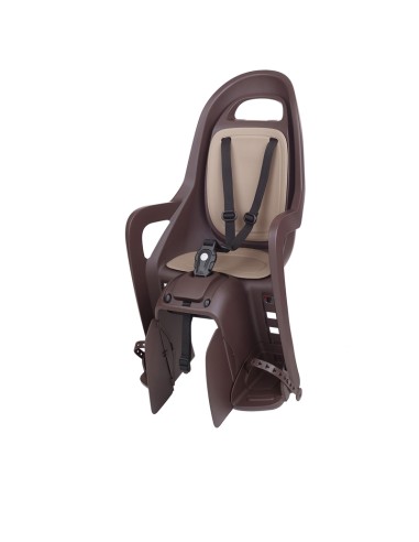 POLISPORT Groovy Maxi CFS Rear Child Bike Seat Carrier Mounting - Dark Brown/Brown