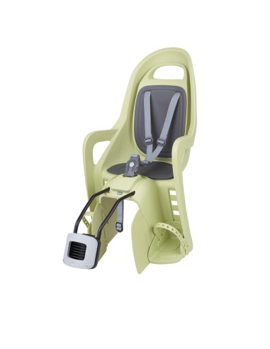 POLISPORT Groovy Maxi FF Rear Child Bike Seat Frame Mounting - Light Green/Dark Gray