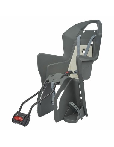 POLISPORT Koolah 29" Rear Child Bike Seat Frame Mounting - Charcoal Gray/Cream