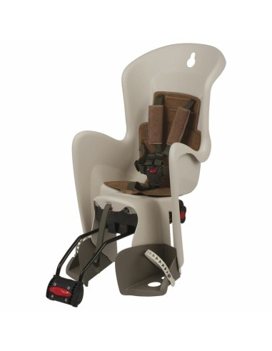 POLISPORT Bilby Maxi RS Reclining Rear Child Bike Seat Frame Mounting - Cream/Brown