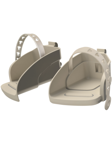 POLISPORT Footrests + Straps Cream Groovy Ff / Cfs