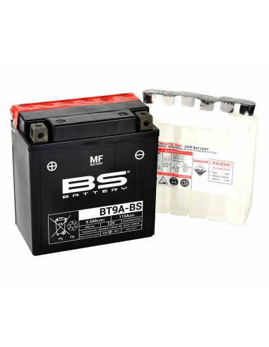 BS BATTERY Battery Maintenance Free with Acid Pack - BT9A-BS