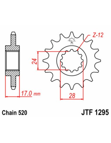 JT SPROCKETS Pinion față standard din...