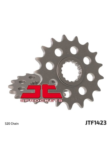 JT SPROCKETS Pinion față standard din oțel 1423 - 520