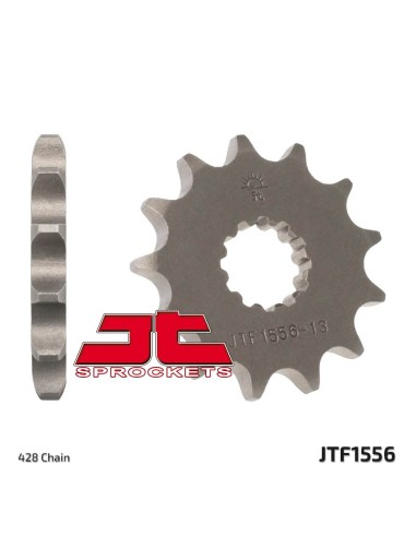 JT SPROCKETS Pinion față standard din oțel 1556 - 428