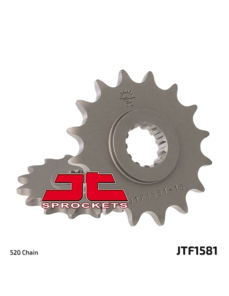JT SPROCKETS Pinion față standard din oțel 1581 - 520