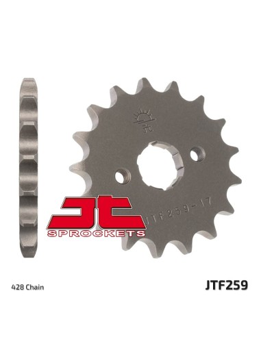 JT SPROCKETS Pinion față standard din oțel 259 - 428