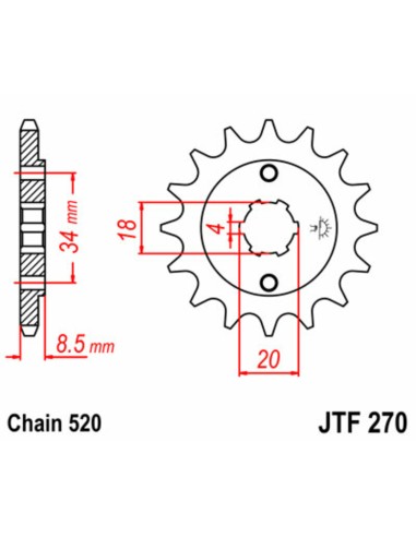 JT SPROCKETS Steel Standard Front...