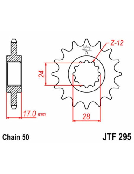 JT SPROCKETS Steel Standard Front Sprocket 295 - 530