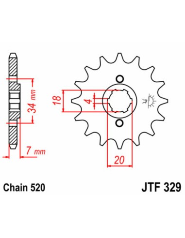 JT SPROCKETS Pinion față standard din...