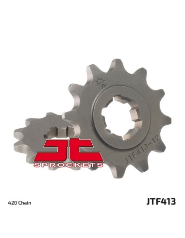 JT SPROCKETS Pinion față standard din oțel 413 - 420