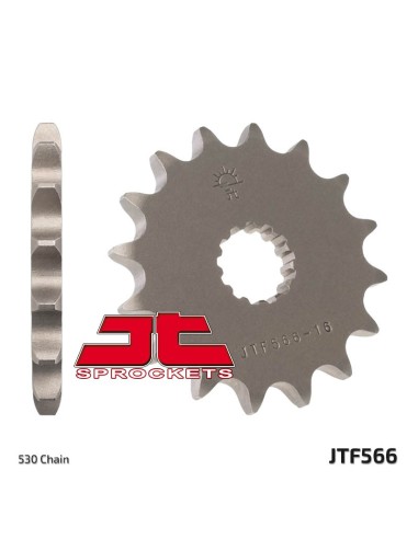 JT SPROCKETS Pinion față standard din oțel 566 - 530