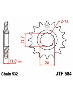 JT SPROCKETS Pinion față...
