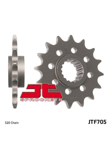 JT SPROCKETS Pinion față standard din oțel 705 - 520