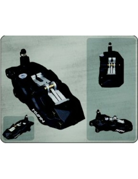 ETRIER 6 PISTONI NOIR GAUCHE Negru