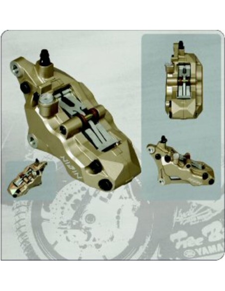 ETRIER 6 PISTONI GOLD GAUCHE Aur