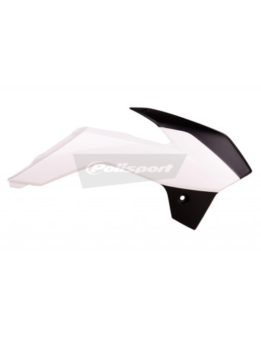 POLISPORT Radiator Covers Black/White KTM SX85