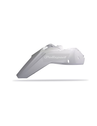 POLISPORT Rear Fender + Integrated Side Panels White KTM
