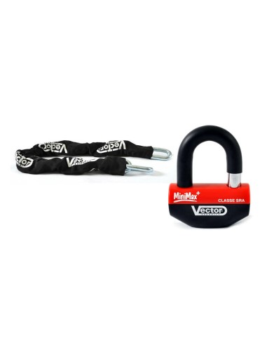 VECTOR Anti-Theft Kit - MiniMax+ Disc Lock Ø16mm + Chain Ø13mm / 1,1m