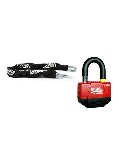 VECTOR Anti-Theft Kit - MiniMax+ Alarm Disc Lock Ø16mm + Chain Ø13mm / 1,3m