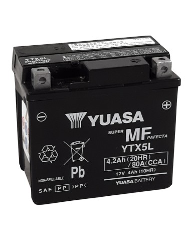 YUASA W/C Battery Maintenance Free Factory Activated - YTX5L FA