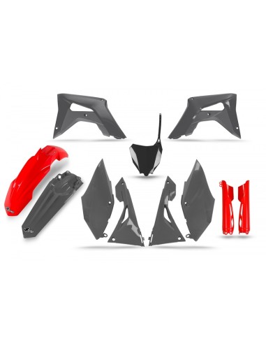 UFO Plastics Kit Red/Grey - Honda