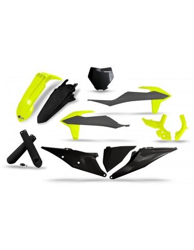 UFO Plastics Kit Black/Grey/Neon Yellow - KTM