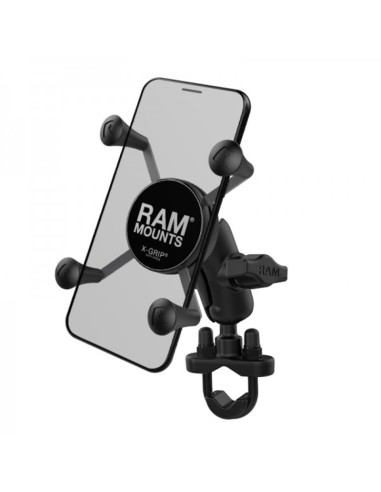 RAM MOUNTS X-Grip® Short Arm Phone Holder with Handlebar U-Bolt Base