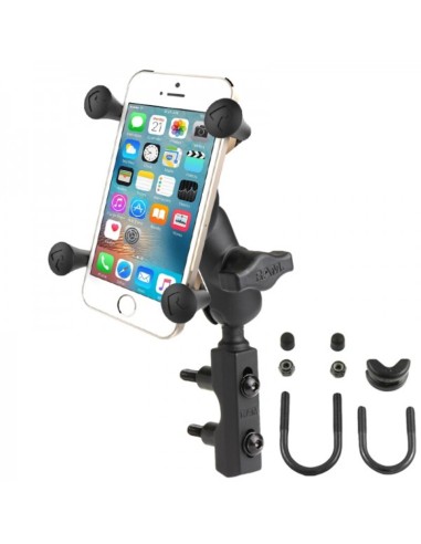 RAM MOUNTS X-Grip® Short Arm Phone Holder with Brake/Clutch Reservoir U-Bolt Base