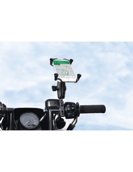 RAM MOUNTS X-Grip® Medium Arm Phone Holder with Brake/Clutch Reservoir U-Bolt Base - Large Phones