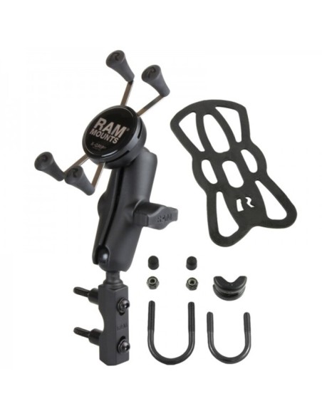 RAM MOUNTS X-Grip® Medium Arm Phone Holder with Brake/Clutch Reservoir U-Bolt Base