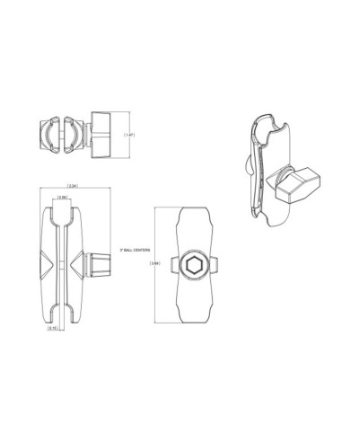 RAM MOUNTS Double Socket Arm - Medium... RAM MOUNTS Double Socket Arm - Medium...