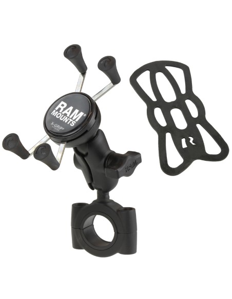 RAM MOUNTS X-Grip® Short Arm Phone Holder with Large Handlebar Base