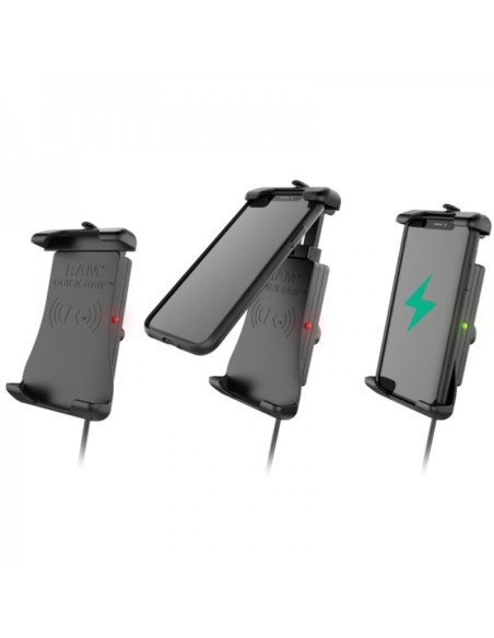RAM MOUNTS Quick-Grip™ Waterproof Wireless Charging Phone Holder - B Size Ball