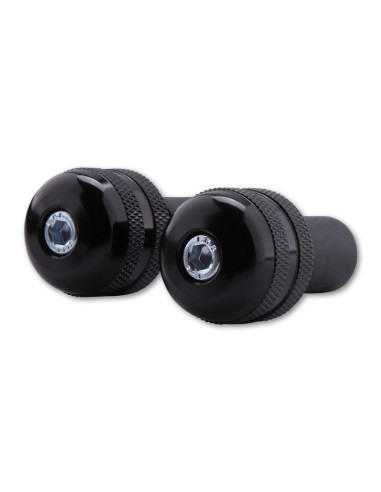 SHIN YO Bar End Weights, Black, Knurled, For Steel Handlebars